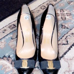 size 8 1/2 ferragamo heels, barely any wear.
